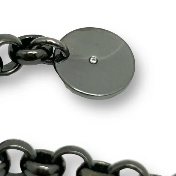 Stella & Dot Retired Rose Gold + Hematite Mercury Statement Necklace RARE NWOT - Picture 10 of 11